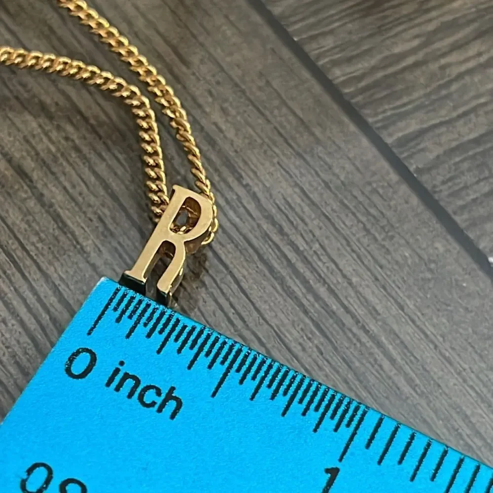 Vintage Tie Clasp - Chain with Initial “R” Monogram